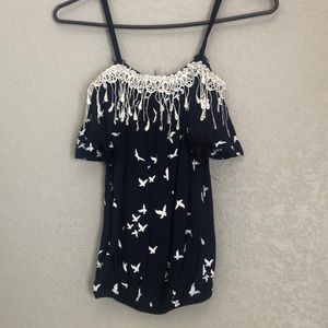 Summer shirt off the shoulder with straps